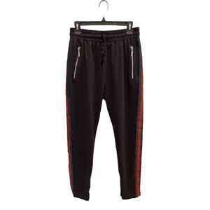 American Stitch black with red side stripe  joggers - S